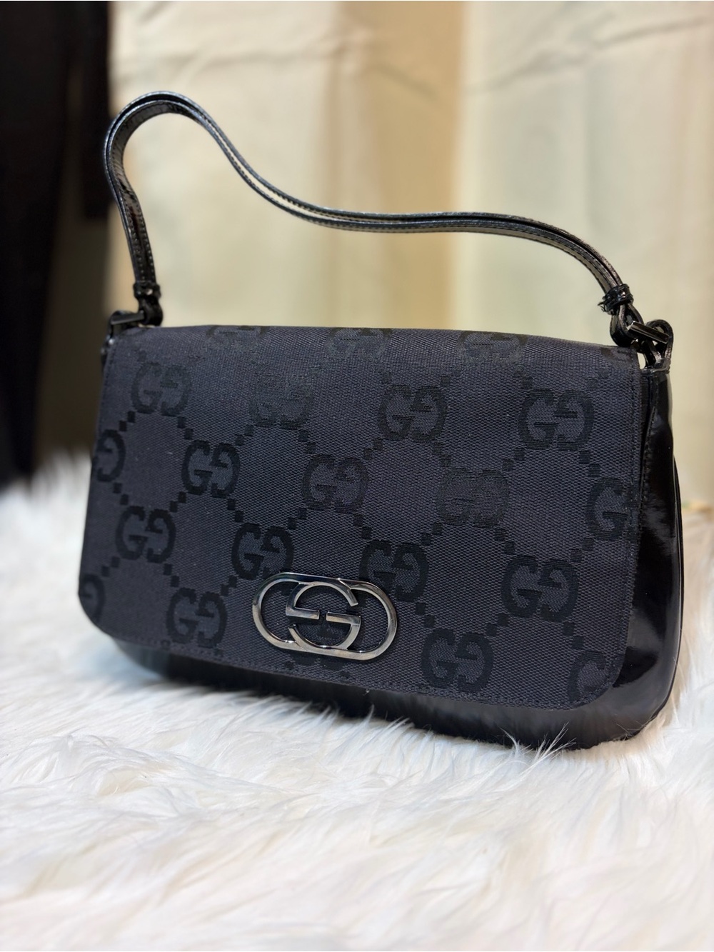 Gucci GG Marmont Small Shoulder Bag in Canvas